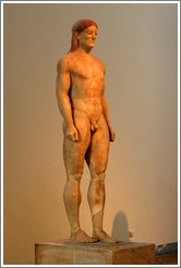 Statue of Kouros from 530 BC.  National Archaeological Museum.