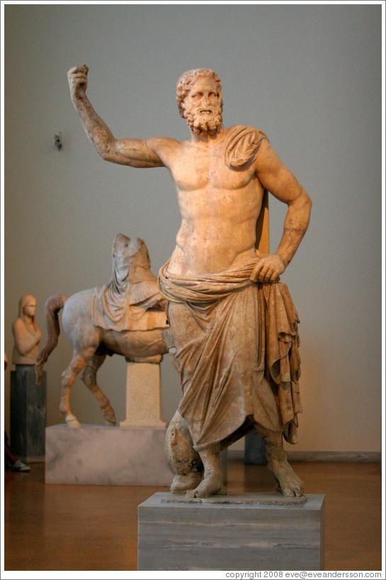 Statue of Poseidon from 125-100 BC.  National Archaeological Museum.