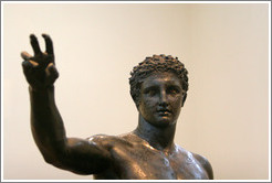 Statue of the Youth of Antikythera from about 340 BC.  National Archaeological Museum.