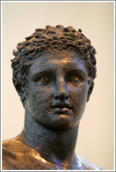 Statue of the Youth of Antikythera from about 340 BC.  National Archaeological Museum.