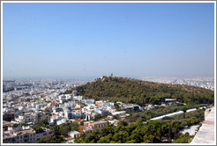 Philopappos (&#934;&#953;&#955;&#959;&#960;&#940;&#960;&#960;&#959;&#965;) Hill, viewed from the Acropolis (&#913;&#954;&#961;&#972;&#960;&#959;&#955;&#951;).