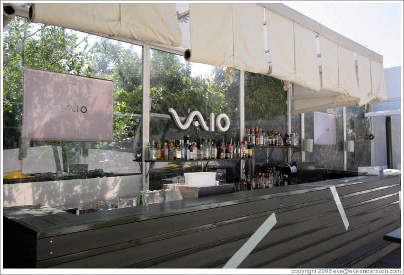 Sony VAIO bar at the Saint George Lycabettus hotel.