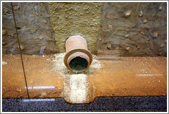 Peisistratid aqueduct, 5th century BC. Archaeological display at the Syntagma (&#931;&#973;&#957;&#964;&#945;&#947;&#956;&#945;) metro station.