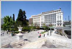 Syntagma (&#931;&#973;&#957;&#964;&#945;&#947;&#956;&#945;) Square, with Hotel Grande Bretagne in the background.