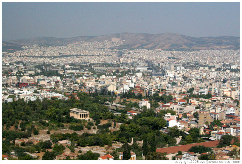 Thissio (&#920;&#951;&#963;&#949;&#943;&#959;), viewed from the Acropolis (&#913;&#954;&#961;&#972;&#960;&#959;&#955;&#951;).