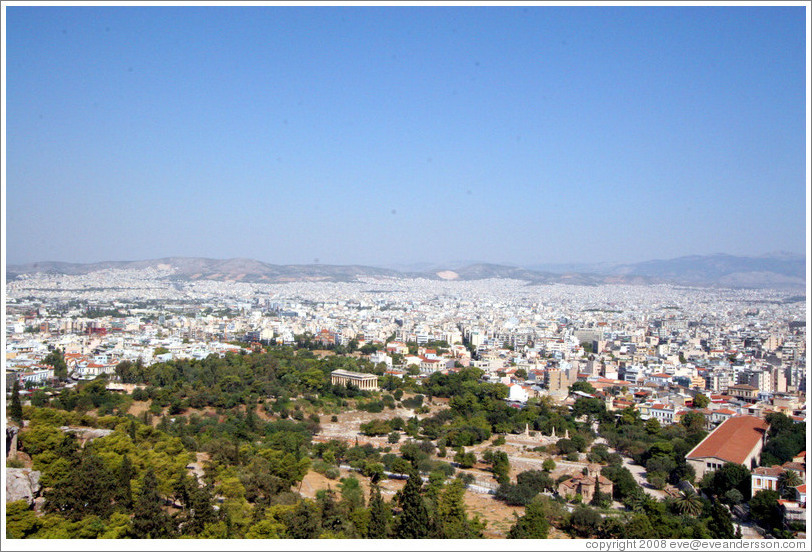 Thissio (&#920;&#951;&#963;&#949;&#943;&#959;), viewed from the Acropolis (&#913;&#954;&#961;&#972;&#960;&#959;&#955;&#951;).