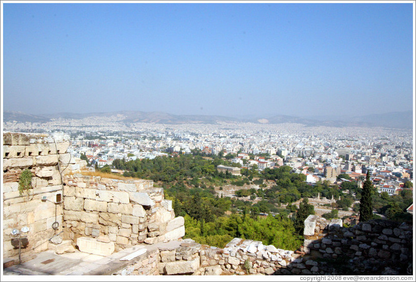 Thissio (&#920;&#951;&#963;&#949;&#943;&#959;), viewed from the Acropolis (&#913;&#954;&#961;&#972;&#960;&#959;&#955;&#951;).