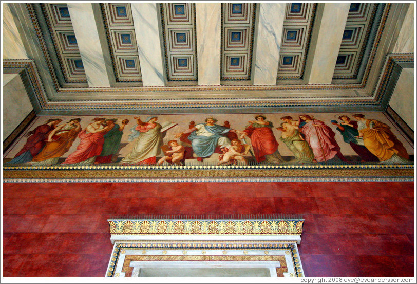 Mural depicting the sciences.  University of Athens.