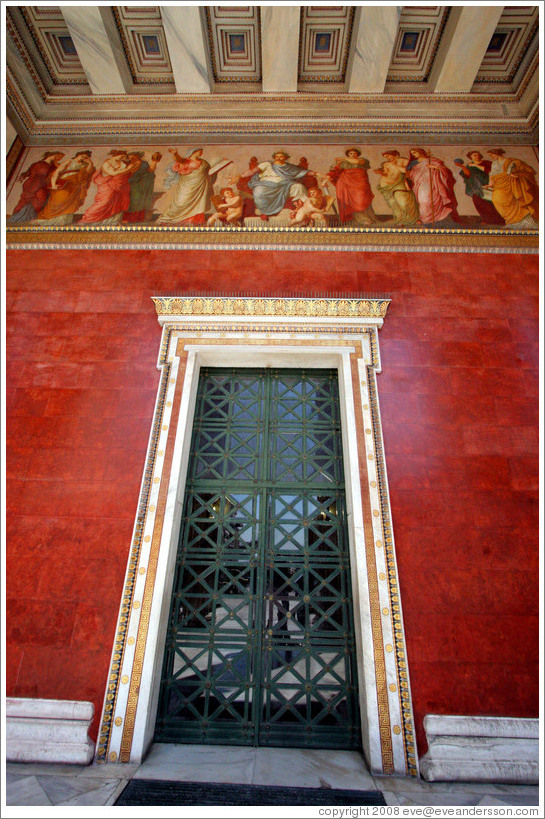 Mural depicting the sciences.  University of Athens.