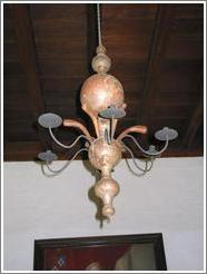 Light fixture at Casa Popenoe.