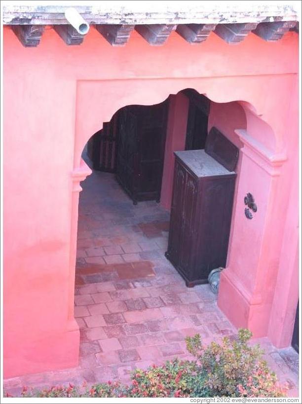 Red doorway at Casa Popenoe.