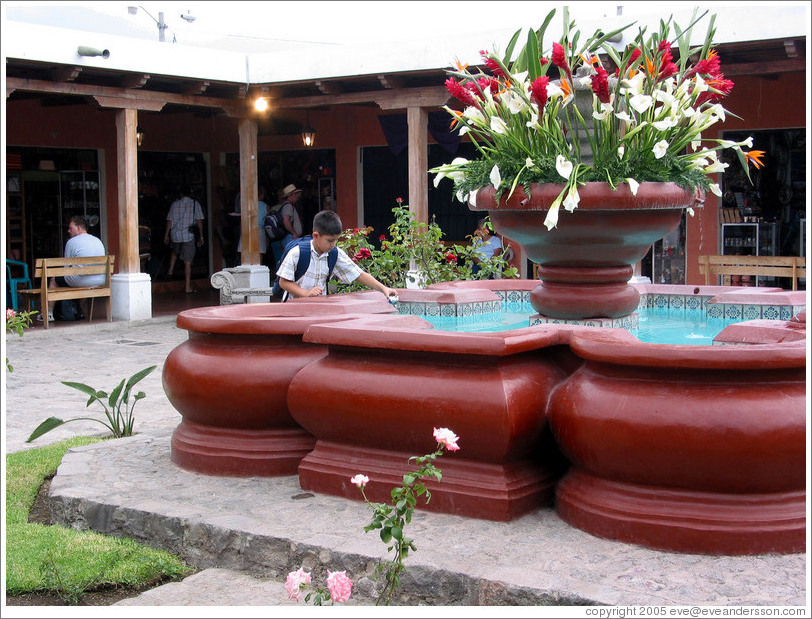 Fountain in the artisans' market.