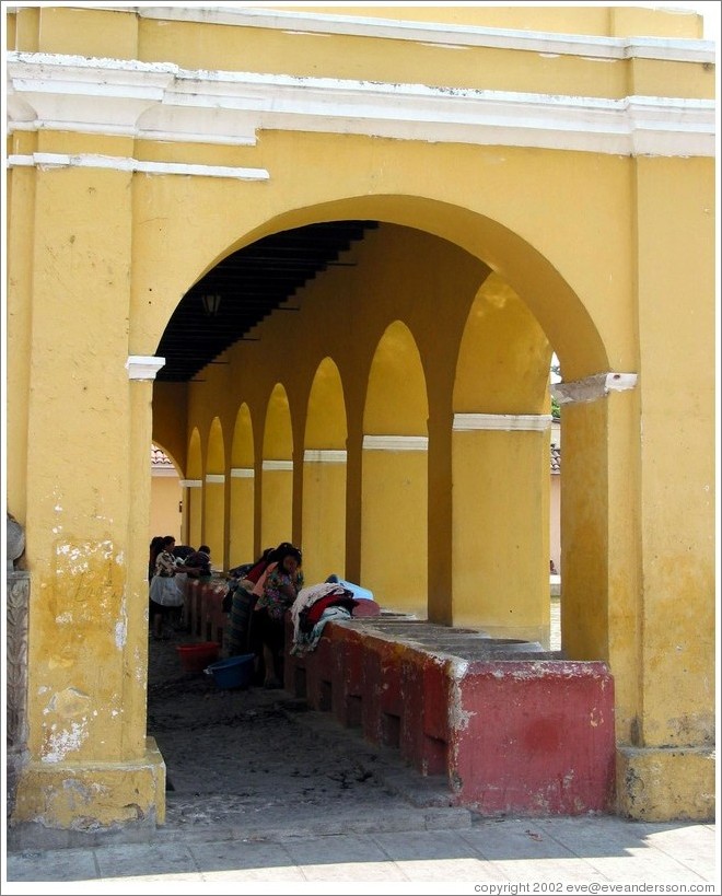 Antigua, Guatemala.  Women washing clothes.