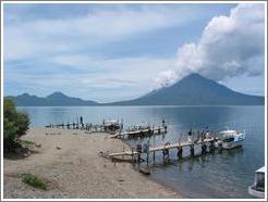 Four docks in Lake Atitlan.