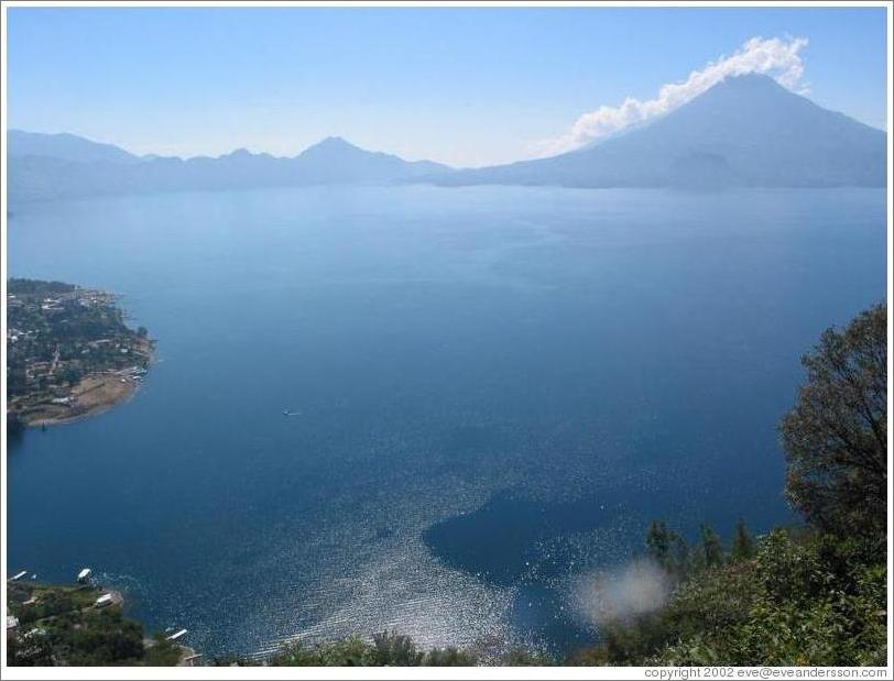 View of Lake Atitlan from above.