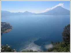 View of Lake Atitlan from above.