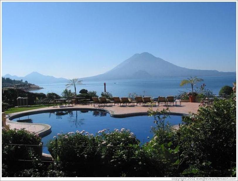 Pool and view from Hotel Atitlan, Panajachel.