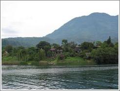 Building set in lush greenery, Lago de Atitl&aacute;n.