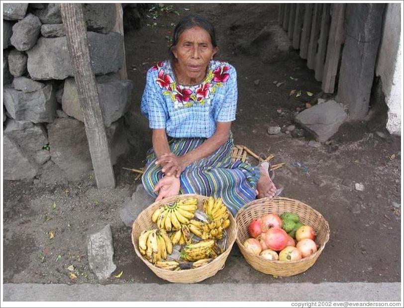Woman selling fruit, Santiago.