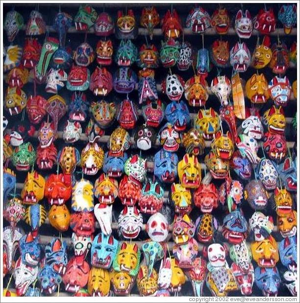 Wooden masks.