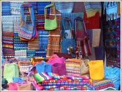 Textiles at the market.