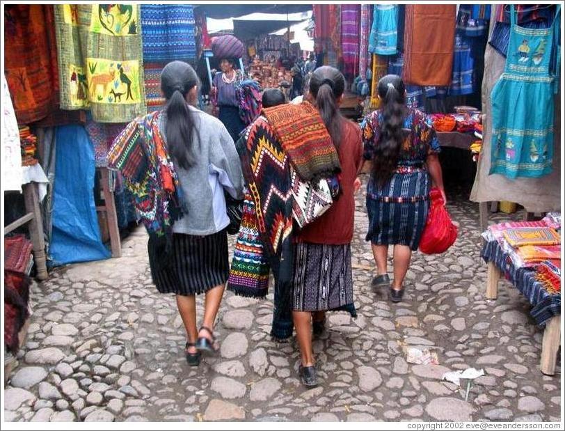 Women selling scarves.