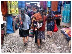 Women selling scarves.