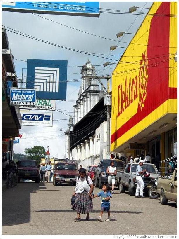 Old and modern buildings.