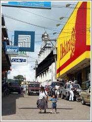 Old and modern buildings.