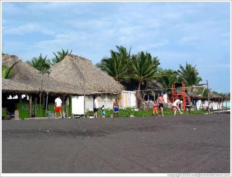 Volleyball at Monterrico beach.