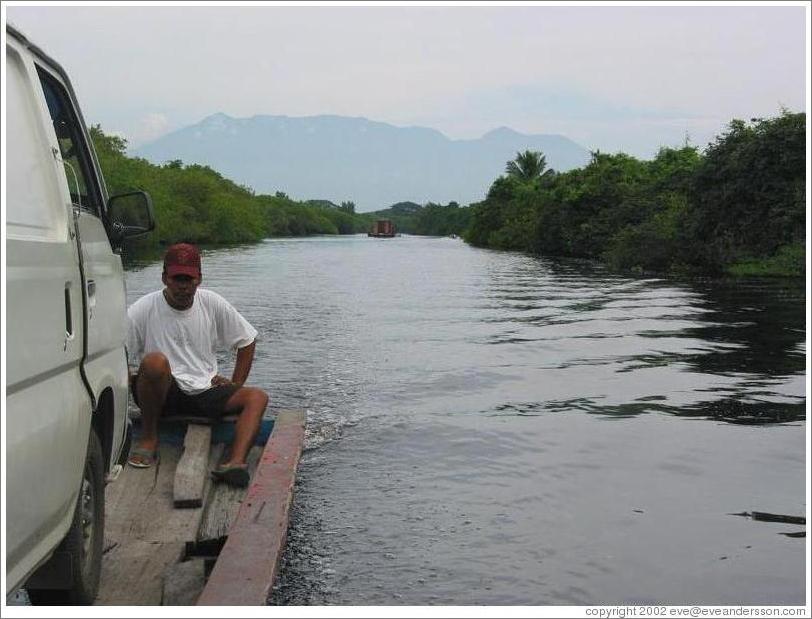 Driver in the mangrove swamp.