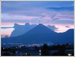 The view of Volcan Agua from my apartment in Guatemala.