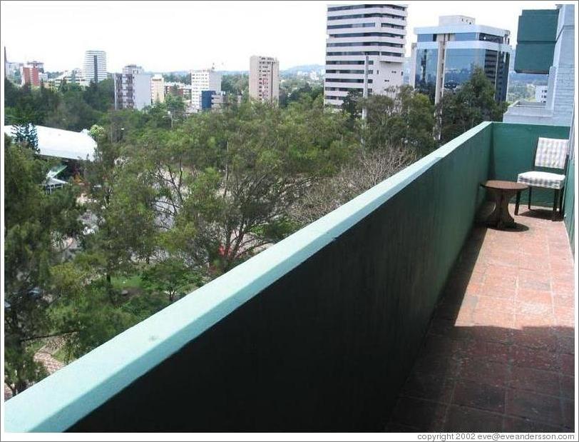 My (former) apartment in Guatemala City.  Balcony.