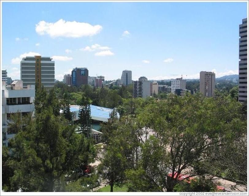 My (former) apartment in Guatemala City.  View of the city to the north.