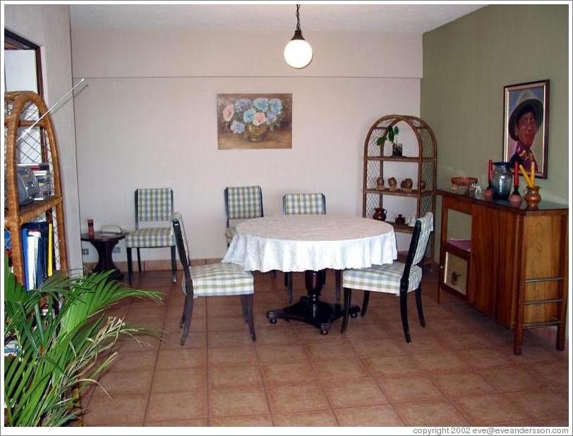 My (former) apartment in Guatemala City.  Dining room.