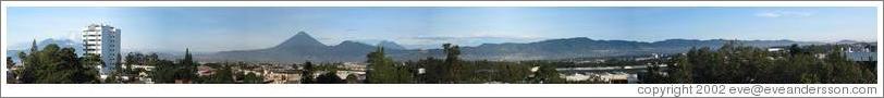 My (former) apartment in Guatemala City.  Panoramic view from bedroom.