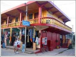 Red and yellow building.