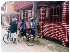 Boys on bikes.