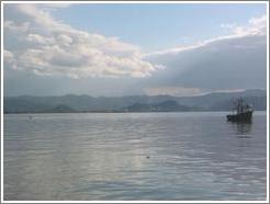 Boat on bay.