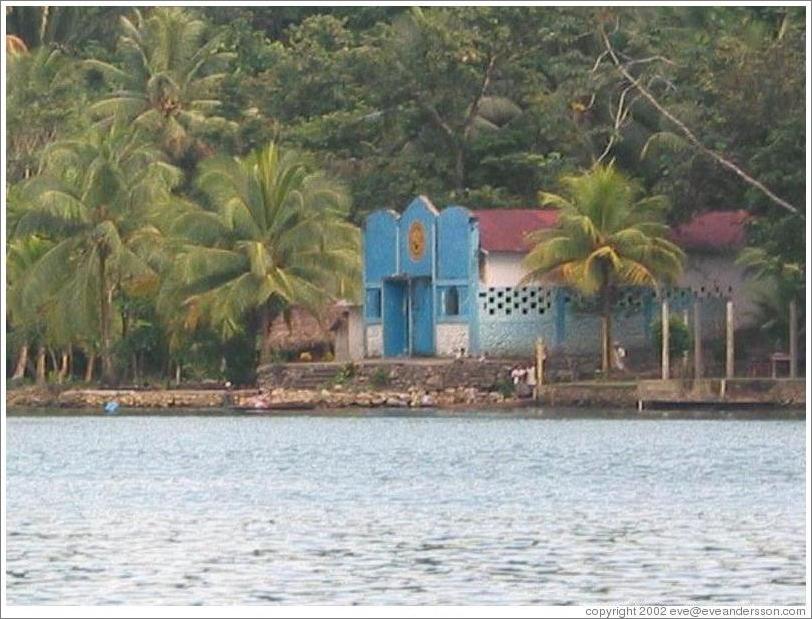 Church for residents of Rio Dulce, reachable by water.