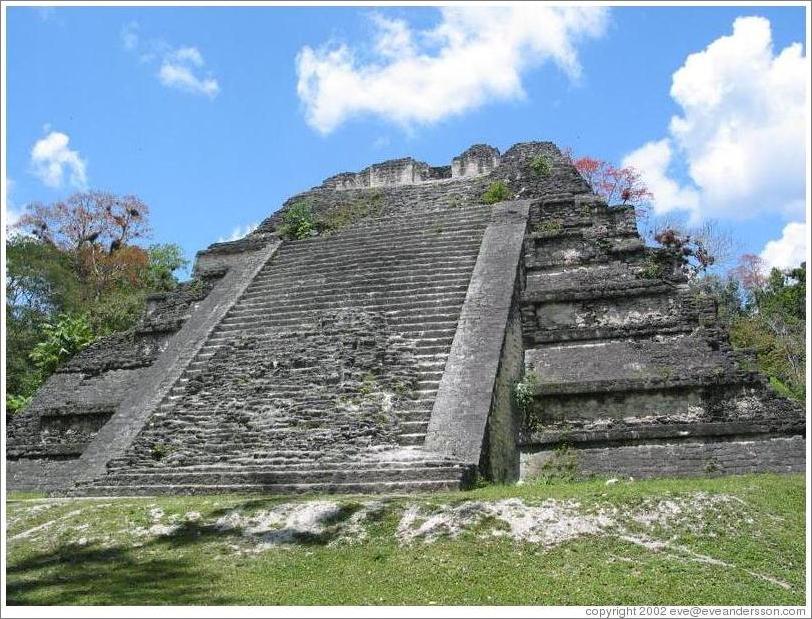Tikal.  One of the smaller temples at Mundo Perdido.