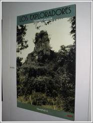 Tikal.  Picture of Templo II before restoration began. Museum at the Visitor's Center.