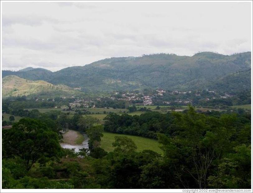 Trail to Los Sapos.  View of town.