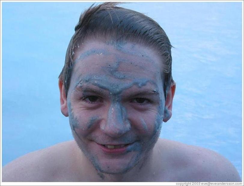 The silica mud found naturally at Iceland's Blue Lagoon is said to gently exfoliate the skin.