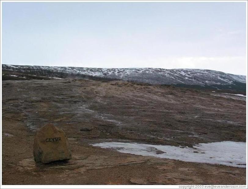 Geysir, the famous geyser after which all geysers were named, rarely erupts these days - all you can see is a bit of steam.