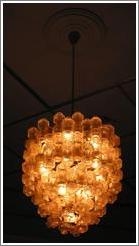 Light fixture, Hotel Borg, Central Reykjavik.