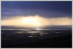 Light reflecting off wetlands.