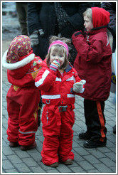 Children in red.