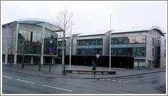 Ra&eth;h&uacute;s (City Hall) of Reykjavik.  The architecture is considered controversial, a little too bold-looking for the city's historic center.