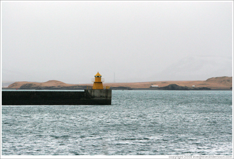 Lighthouse in Reykjavik's harbor.